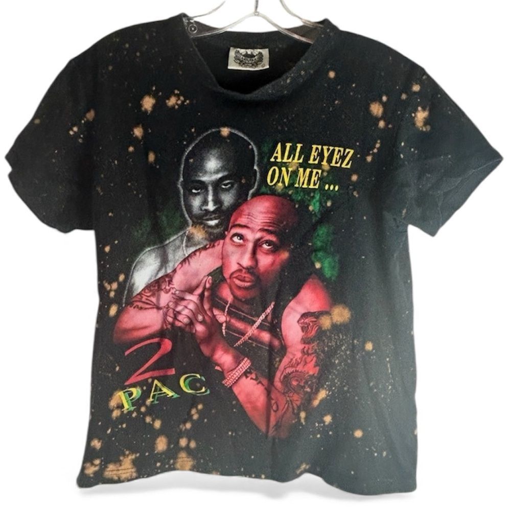 MC5 Boyc 90s Y2K Tupac All Eyez On Me California Love Rap Tee Medium Black Vtg